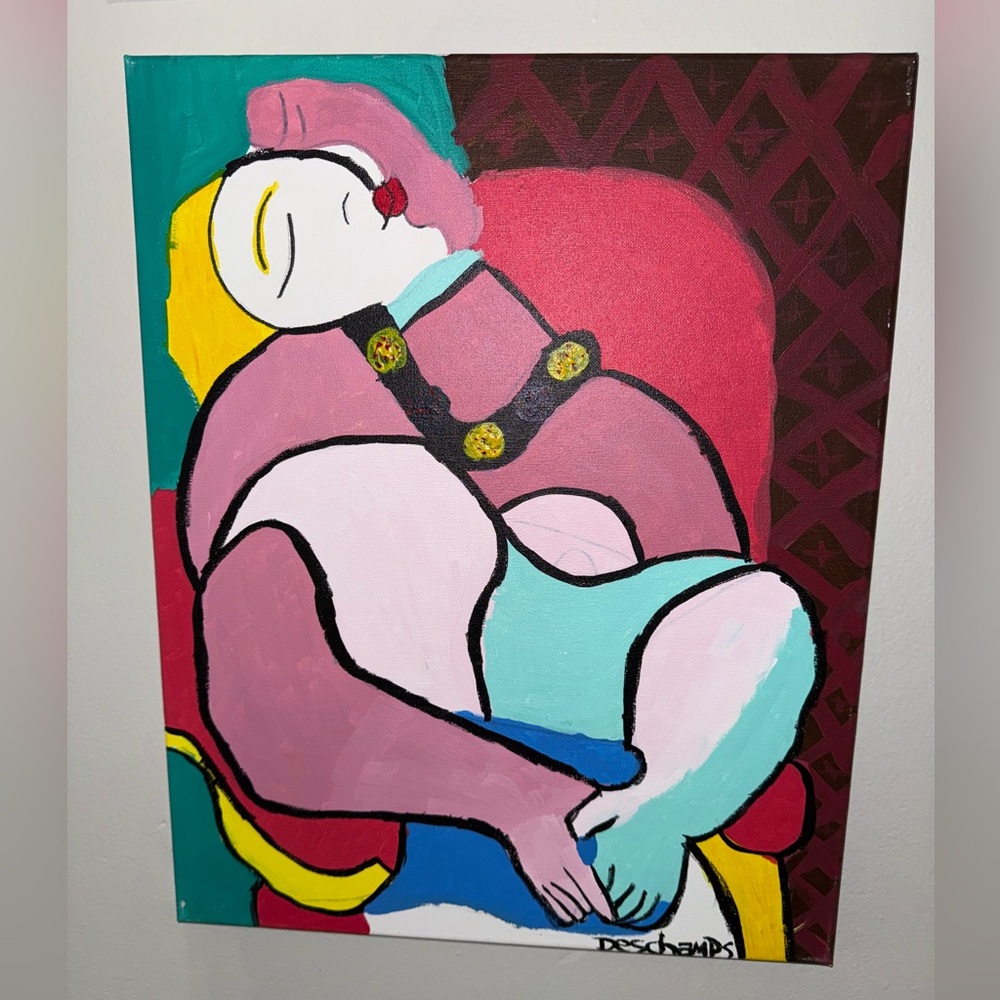 The dream (Le reve) - Picasso. 
Colorful Abstract Art Canvas